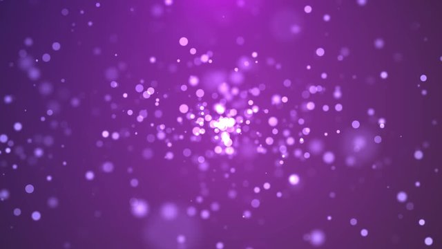 Abstract blinking particles White Particles on purple Background
