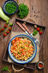 Rice pilaf with vegetables
