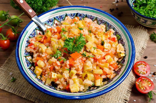 Rice pilaf with vegetables