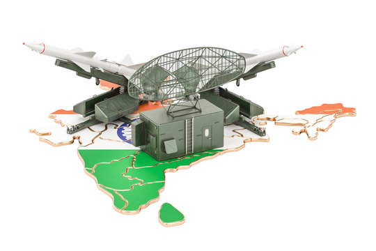 Indian missile defence system concept, 3D rendering