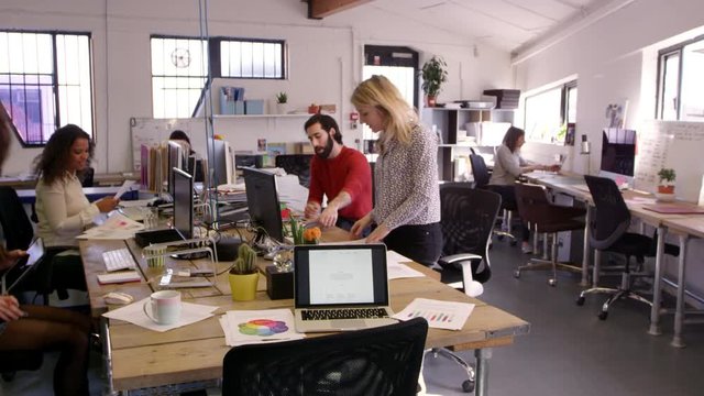 Time Lapse Sequence Of Busy Design Office Shot On R3D