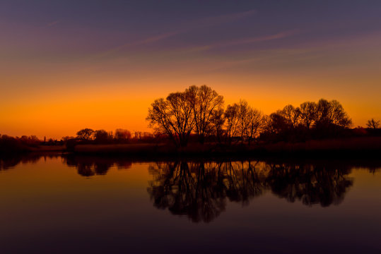 Sonnenuntergang an der Lesum