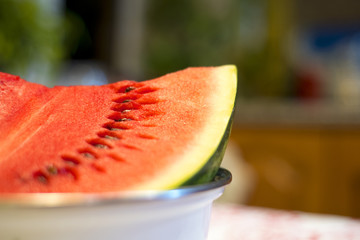 piece of watermelon in a bowl
