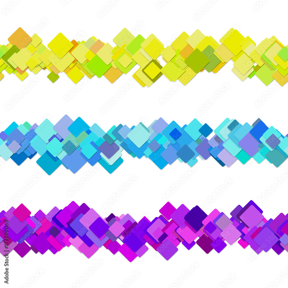 Poster repeatable square pattern paragraph rule line design set - vector graphic decoration elements from c