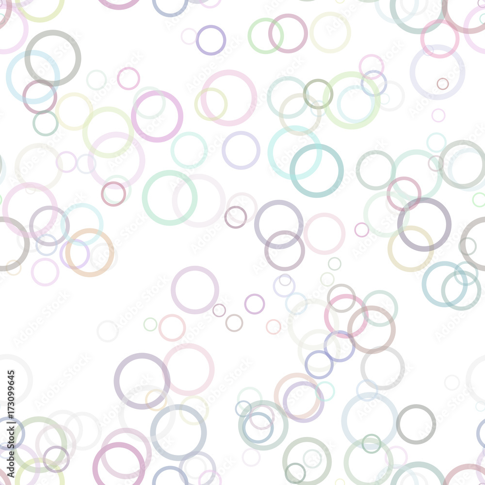Poster seamless geometric circle pattern background - vector graphic design from varying sized rings with o