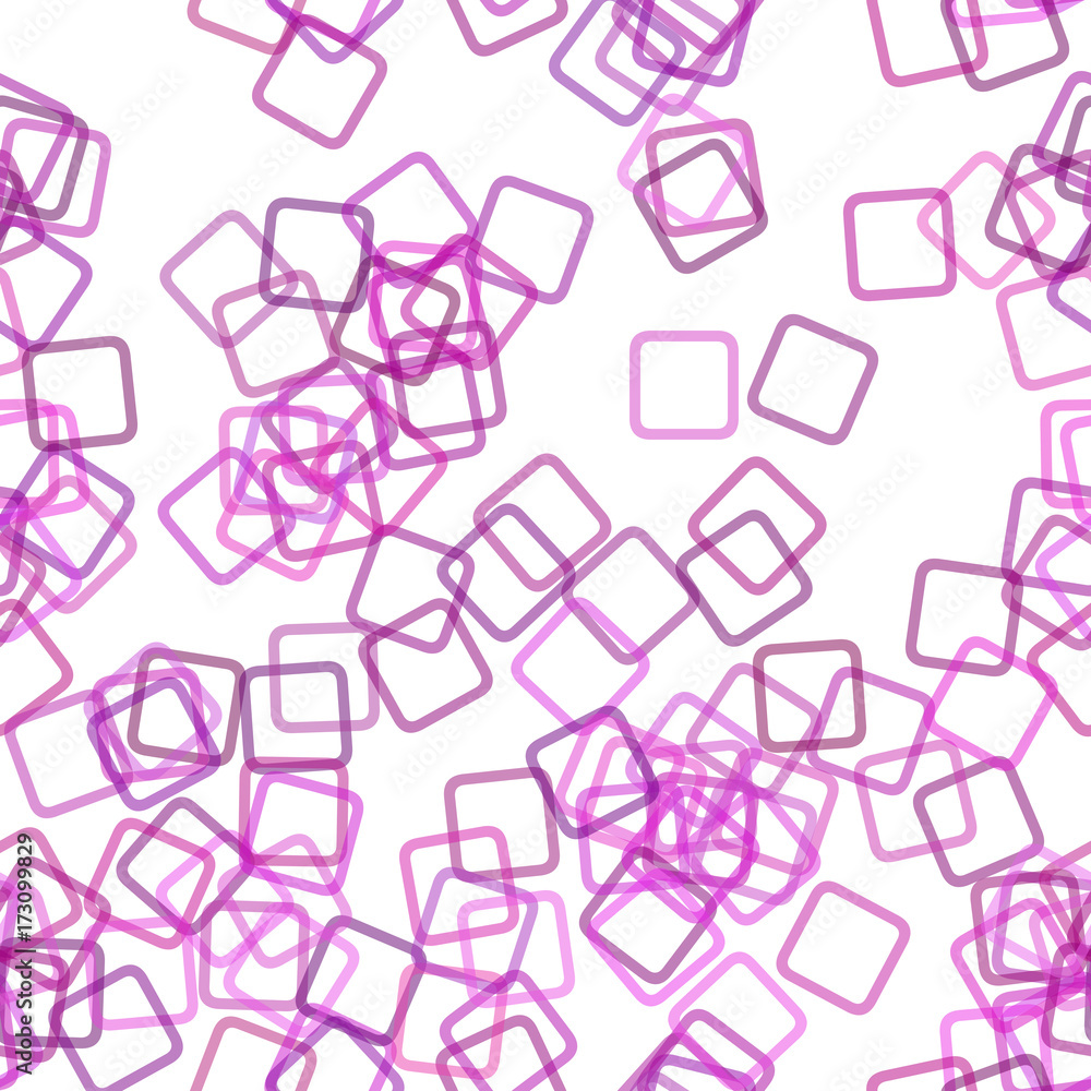 Poster seamless chaotic square pattern background - vector graphic design from random rotated squares with 
