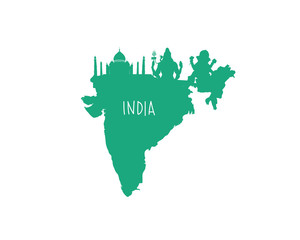 India. Vector illustration.