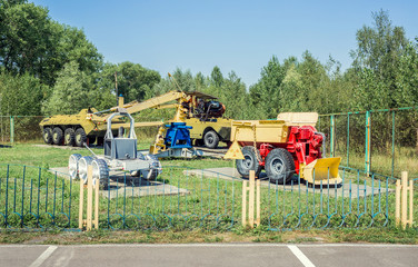 exhibition of techniques used during the liquidation of consequences of Chernobyl nuclear power...