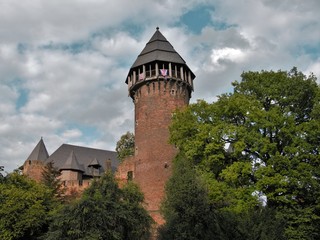 Fototapeta na wymiar Castle Linn in the city of Krefeld in Germany a building from the Middle Ages