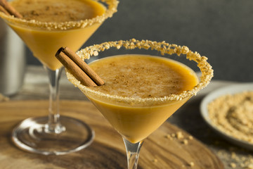 Sweet Homemade Pumpkin Vodka Martini