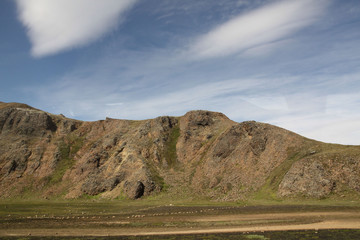 Islande, alignements dans le désert du Landmannalaugar