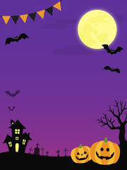 ハロウィン　イラスト　背景　縦