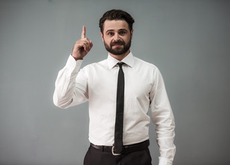 Handsome bearded businessman