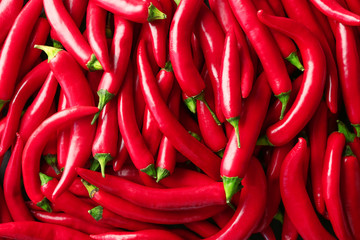 Red chili peppers as background