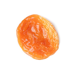 Dried apricot on white background