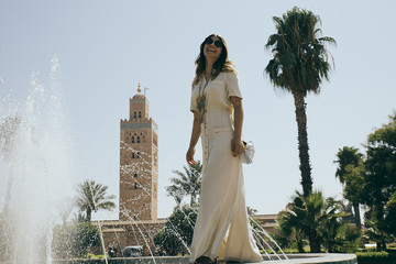 Young caucasian woman marrakech