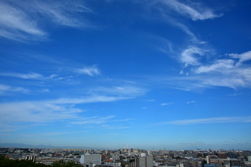 Fototapeta na wymiar 早秋の空と東京の街並み