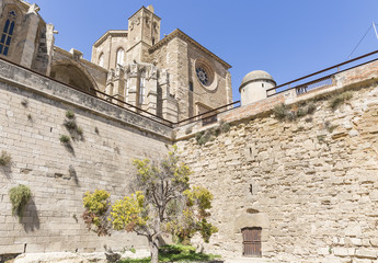 old Cathedral of La Seu Vella in Lleida city, Catalonia, Spain