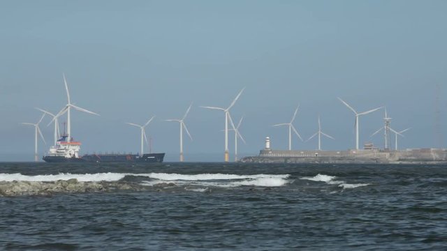 Redcar Offshore Wind Farm at Teesside, England