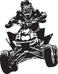 Quad bike illustration © Aroastock