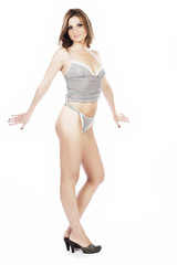 beautiful lingerie female model posing