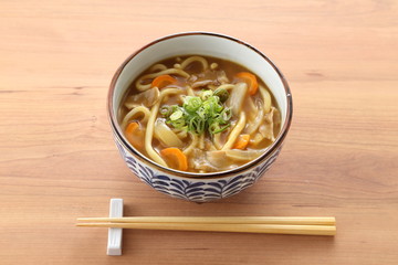 カレーうどん　ハイアングル