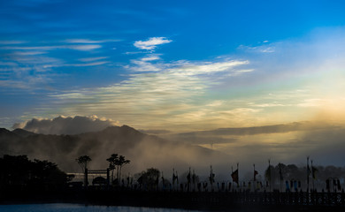Landscape of water fog