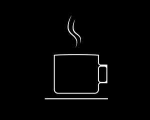 cup of coffee thin line icon