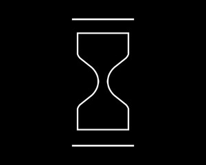 hourglass thin line icon