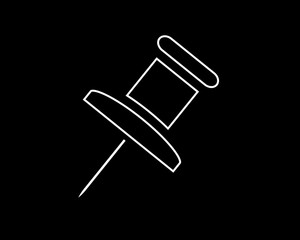 pin thin line icon