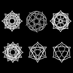 Symbols and symmetrical geometric pattern vector EPS10