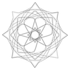 Symbols and symmetrical geometric pattern vector EPS10