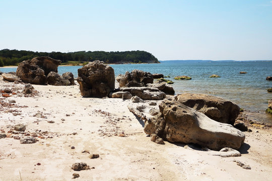 Beach scenery in North Texas summer