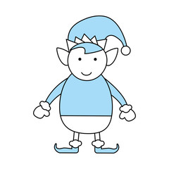 elf christmas related icon image vector illustration design