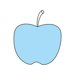 Apple delicious fruit icon vector illustration graphic design