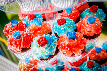 Red, White, and Blue Cupcakes