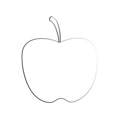 Apple delicious fruit icon vector illustration graphic design