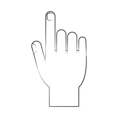 hand with index finger up icon image vector illustration design