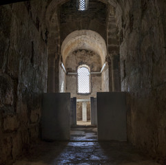 Basilica of Santa Lucia del.Trampal, Alcuescar, Spain. Central chapel indoor