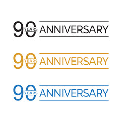simple 90 years anniversary