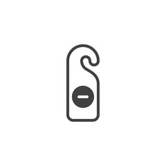 Doorknob icon vector, filled flat sign, solid pictogram isolated on white. Door hanger symbol, logo illustration.