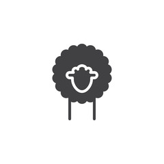 Lamb icon vector, filled flat sign, solid pictogram isolated on white. Symbol, logo illustration.