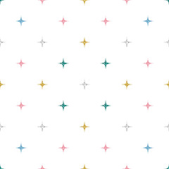 seamless colorful glitter pattern on white background