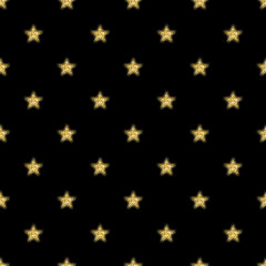 seamless gold shiny star pattern on white background