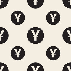seamless  monochrome currency symbol pattern background