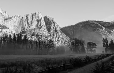 Yosemite in mist