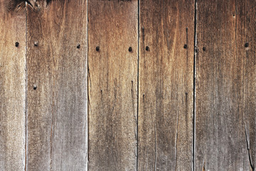 Old wooden brown texture planks on a shed wall background