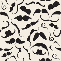seamless mustache pattern background