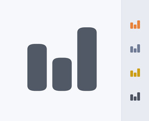 Random Column Graph - Carbon Icons. A professional, pixel-perfect icon designed on a 32 x 32 pixel grid and redesigned on a 16 x 16 pixel grid for very small sizes.