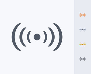 WiFi Hotspot - Carbon Icons. A professional, pixel-perfect icon designed on a 32 x 32 pixel grid and redesigned on a 16 x 16 pixel grid for very small sizes.